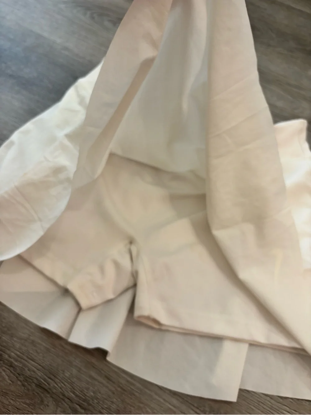Nike white pleated